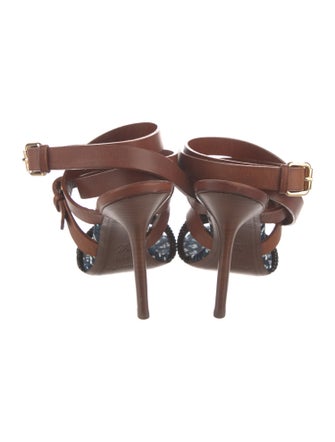 Louis Vuitton Leather Colorblock Pattern Sandals