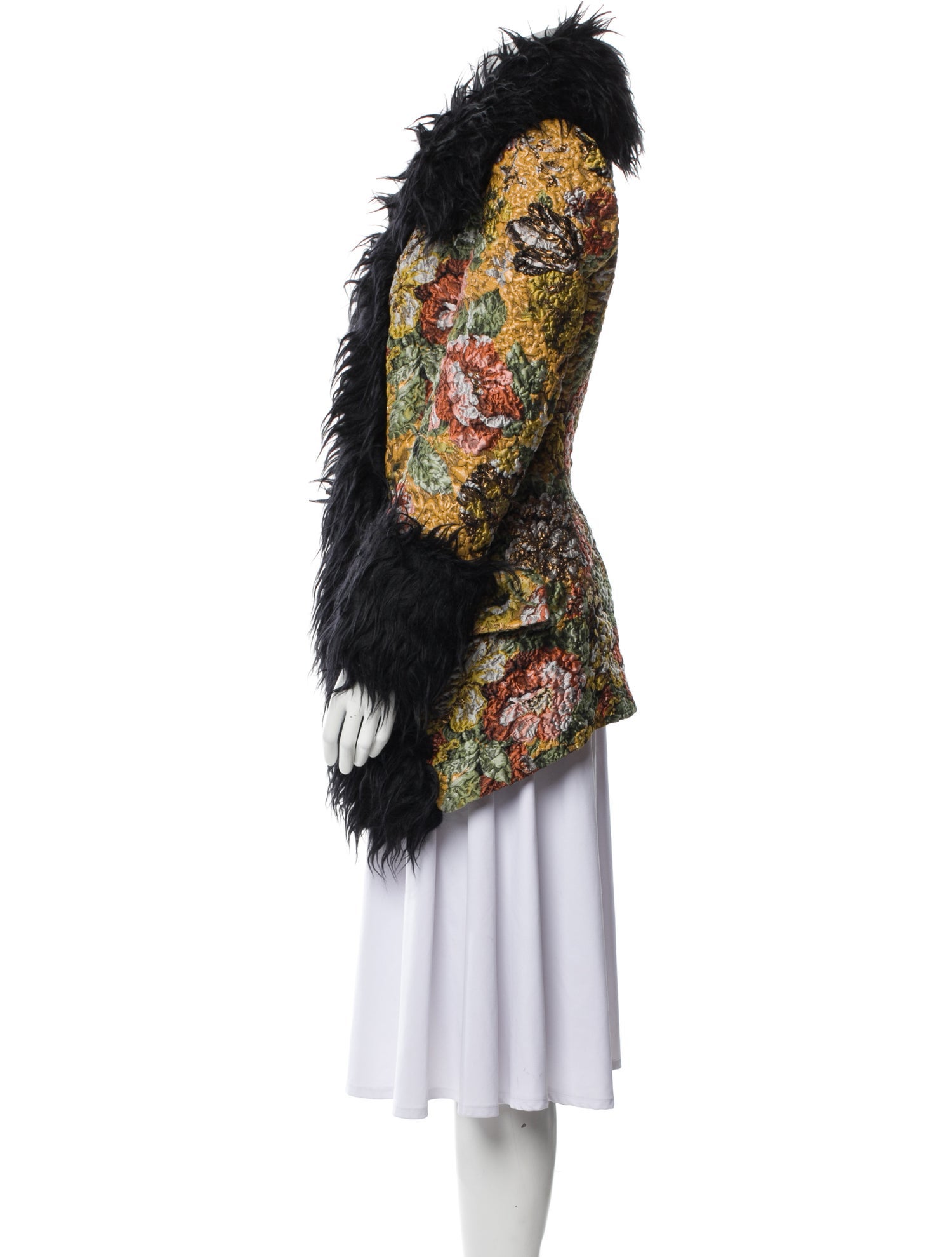 Louis Vuitton 2022 Floral Faux Fur Jacket w/ Tags