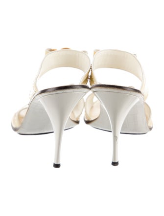 Louis Vuitton Patent Leather Bow Accents Slides