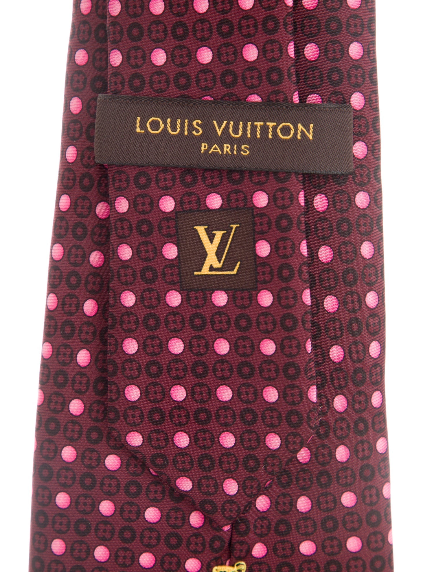 Louis Vuitton Pattern Print Silk Tie