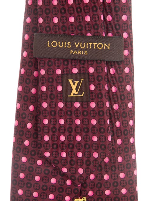 Louis Vuitton Pattern Print Silk Tie