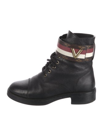 Louis Vuitton LV Monogram Leather Combat Boots