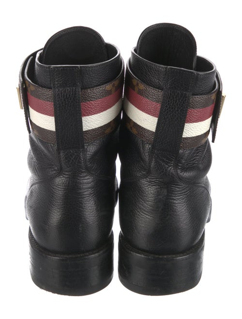 Louis Vuitton LV Monogram Leather Combat Boots