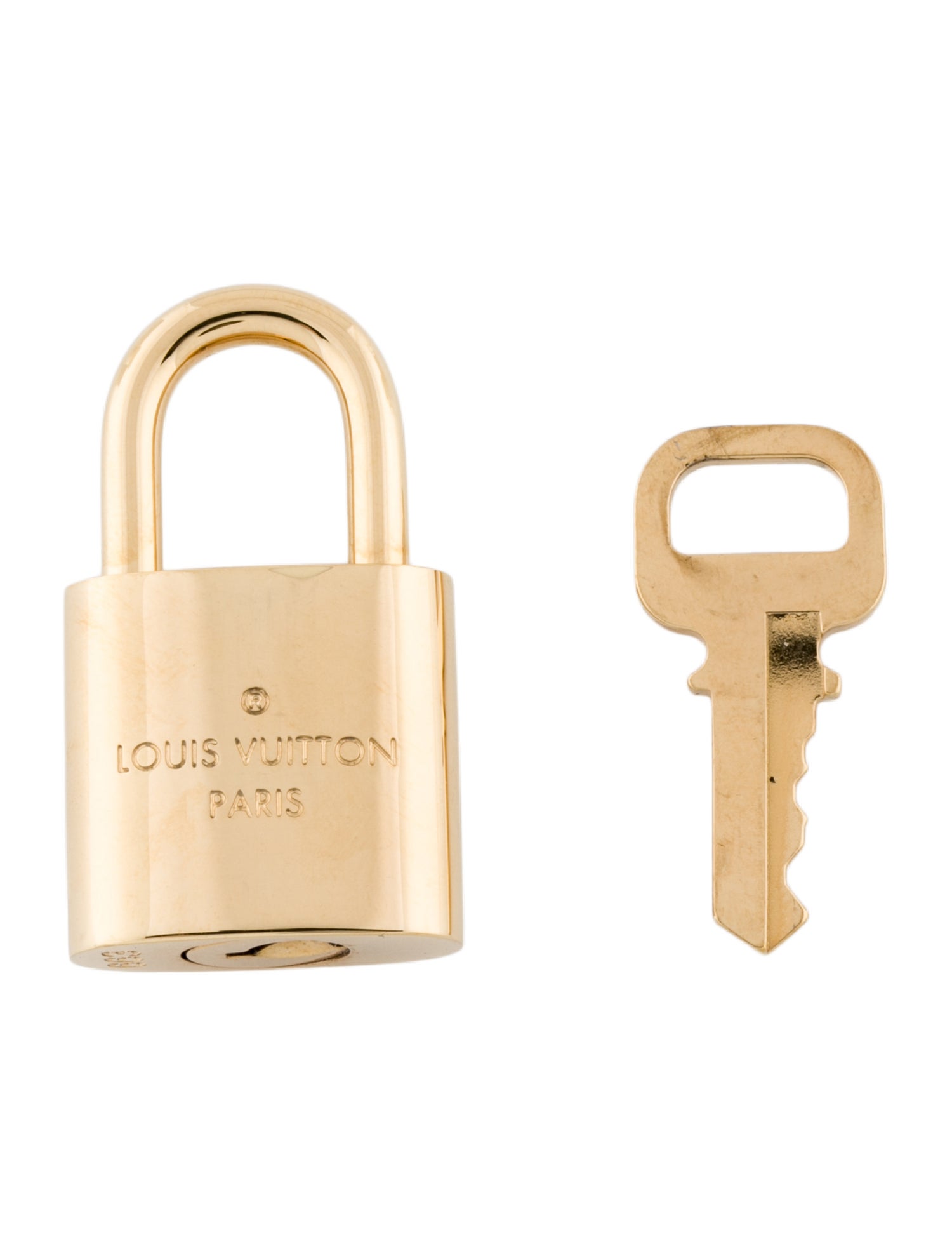 Louis Vuitton Brass Lock & Key Set
