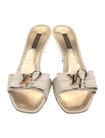 Louis Vuitton Canvas Slides