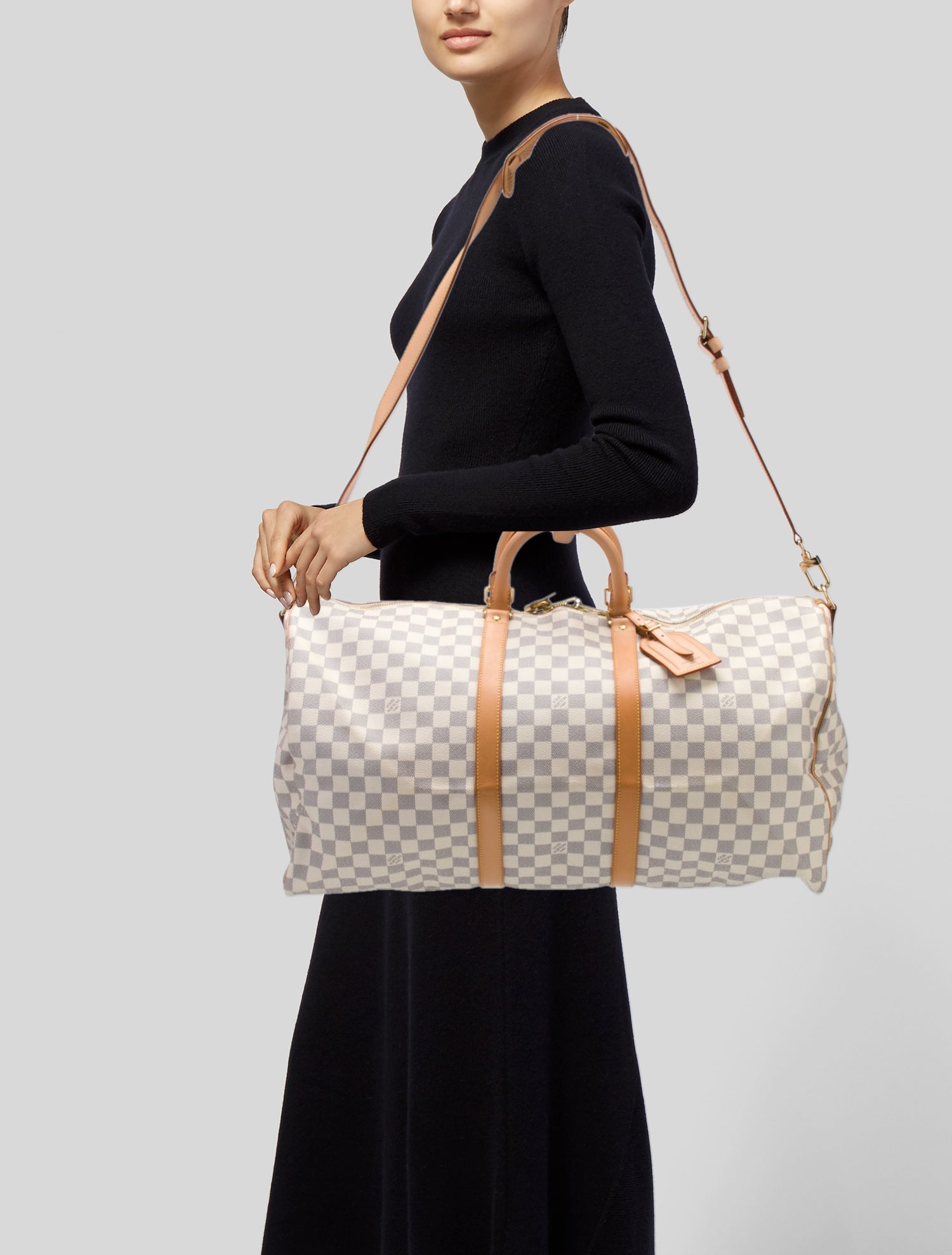 Louis Vuitton Damier Azur Keepall Bandouliere 55 Vintage