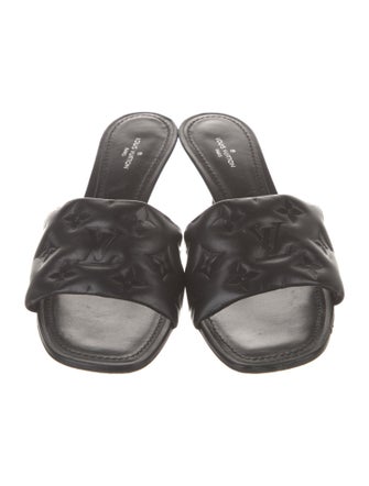 Louis Vuitton LV Monogram Leather Slides