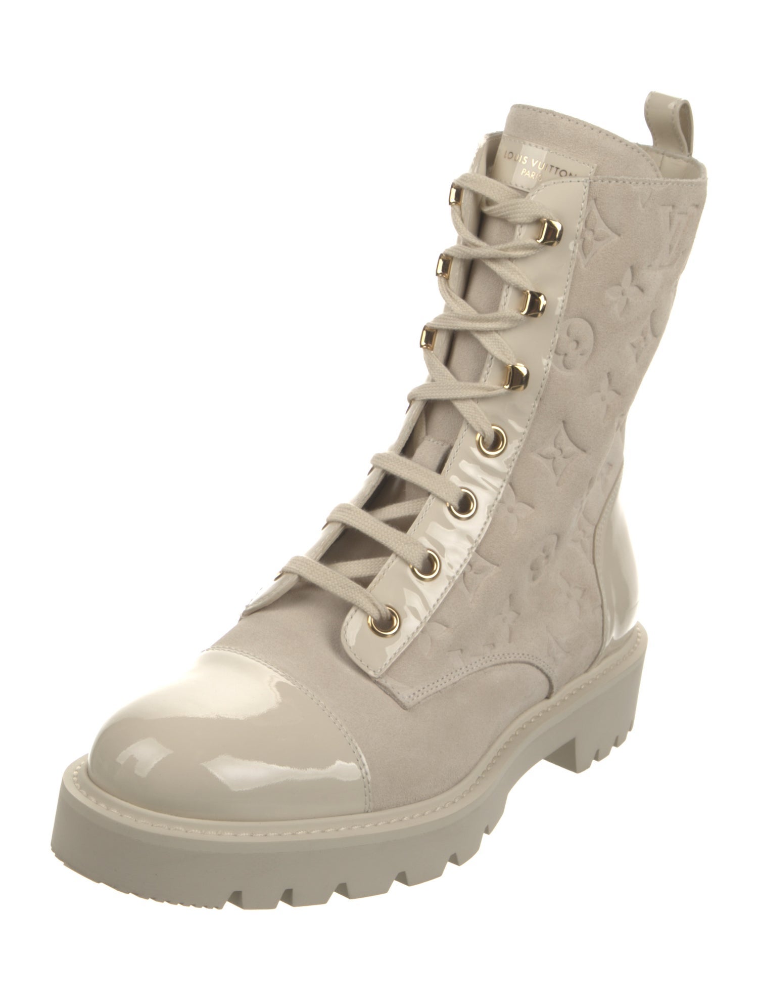 Louis Vuitton Suede Combat Boots