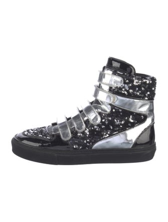 Louis Vuitton Sequins Printed Wedge Sneakers
