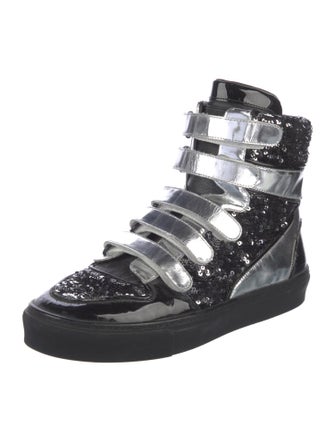 Louis Vuitton Sequins Printed Wedge Sneakers