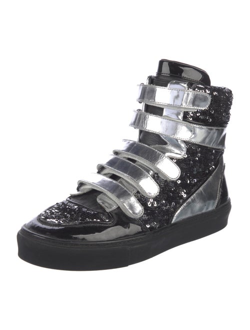 Louis Vuitton Sequins Printed Wedge Sneakers