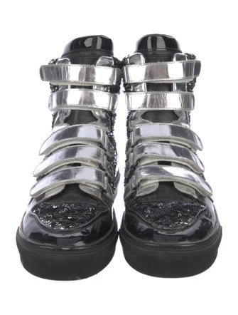 Louis Vuitton Sequins Printed Wedge Sneakers