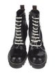 Louis Vuitton Patent Leather Whipstitch Trim Combat Boots