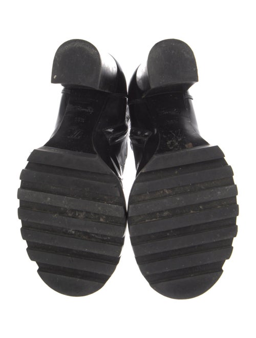 Louis Vuitton Patent Leather Whipstitch Trim Combat Boots