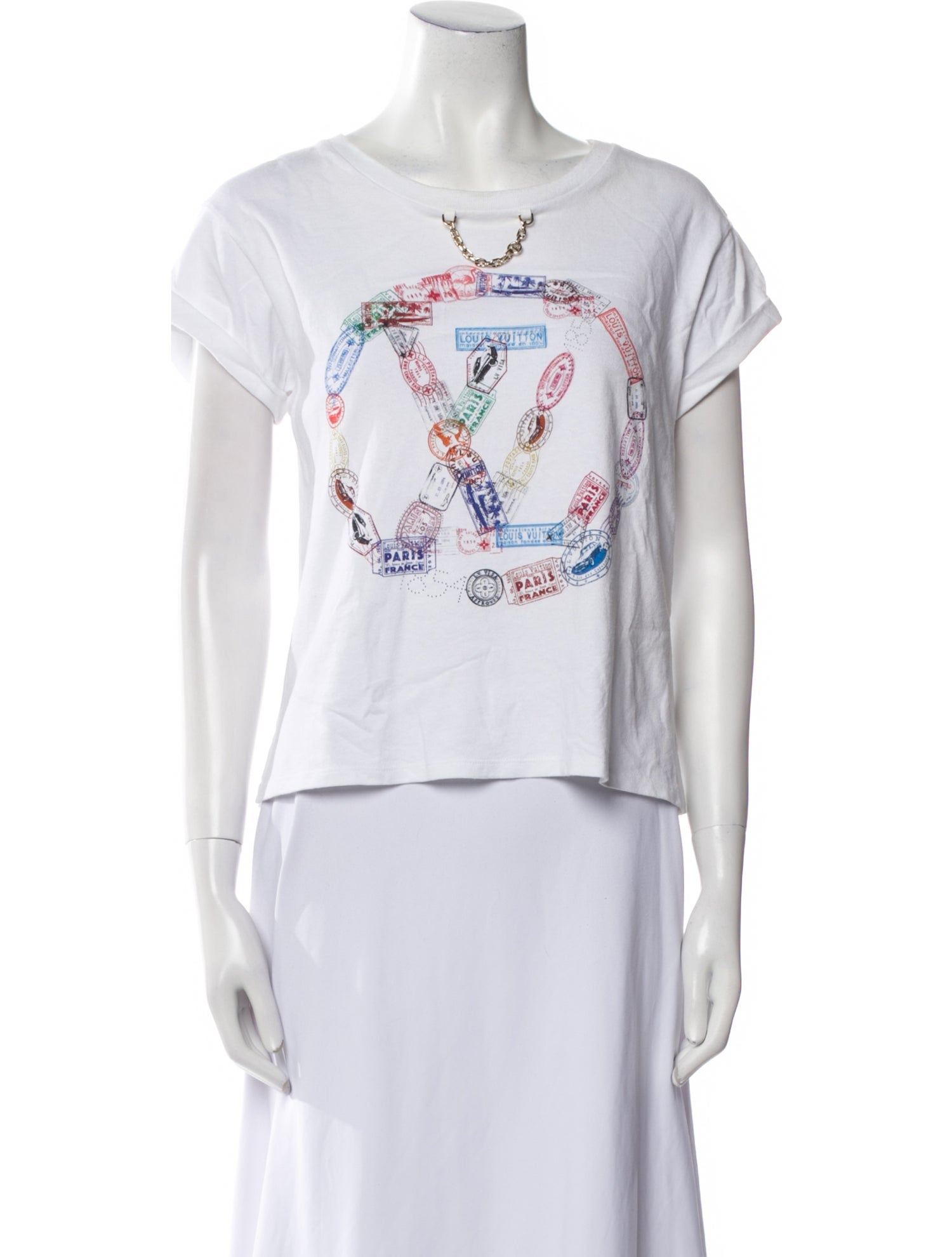 Louis Vuitton 2025 'Travel Stamp LV Circle' T-Shirt
