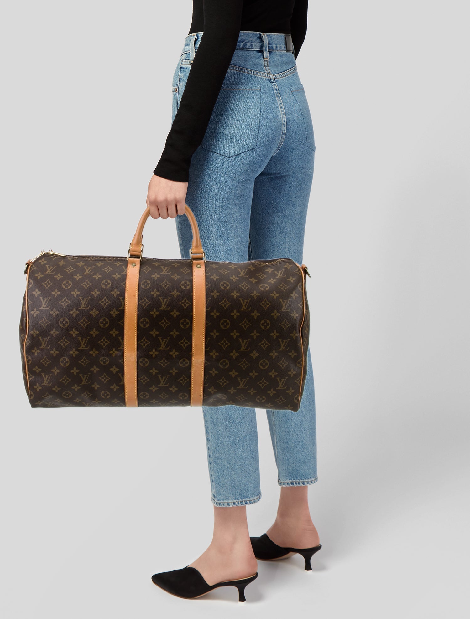 Louis Vuitton LV Monogram Keepall Bandouliere 55 Vintage