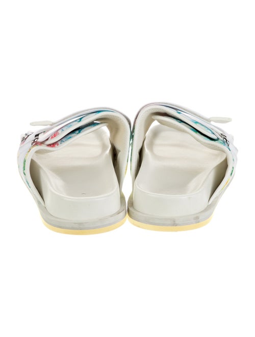 Louis Vuitton LV Monogram Leather Trim Embellishment Slides