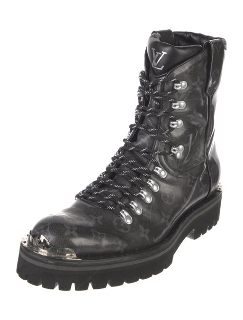 Louis Vuitton LV Monogram Patent Leather Combat Boots