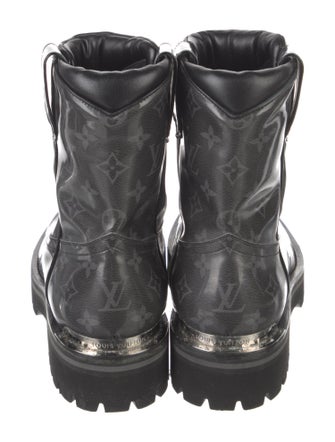 Louis Vuitton LV Monogram Patent Leather Combat Boots