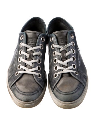 Louis Vuitton Leather Colorblock Pattern Sneakers