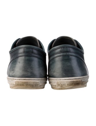 Louis Vuitton Leather Colorblock Pattern Sneakers