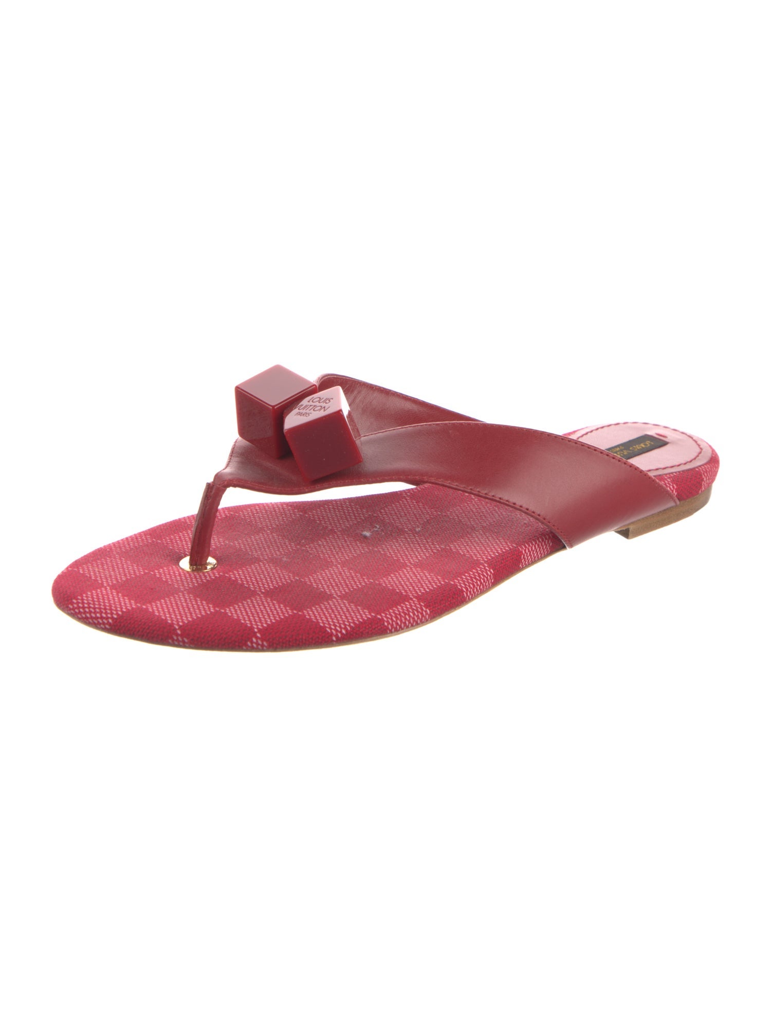 Louis Vuitton Leather Printed Slides