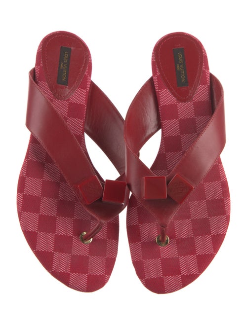 Louis Vuitton Leather Printed Slides