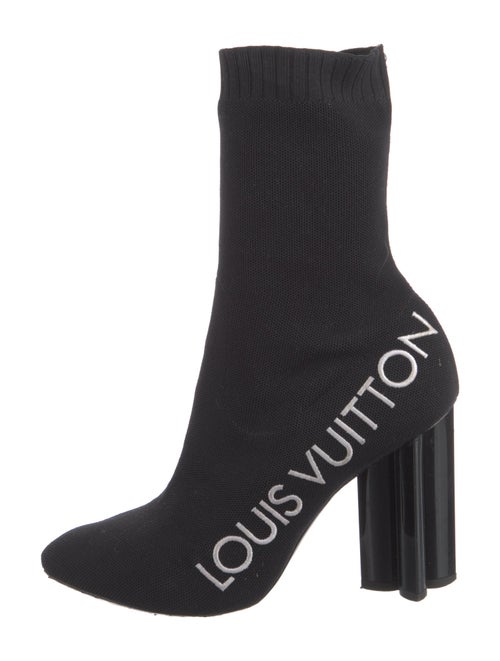 Louis Vuitton Printed Embroidered Accent Sock Boots