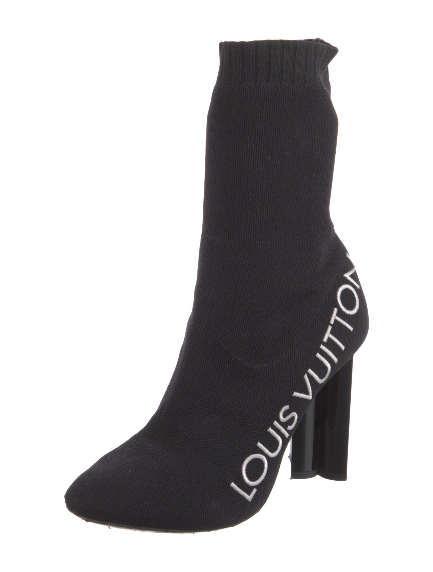 Louis Vuitton Printed Embroidered Accent Sock Boots