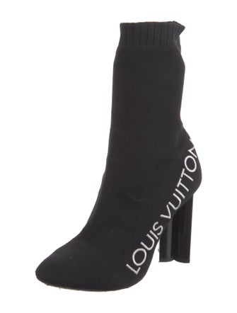 Louis Vuitton Printed Embroidered Accent Sock Boots