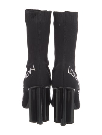 Louis Vuitton Printed Embroidered Accent Sock Boots