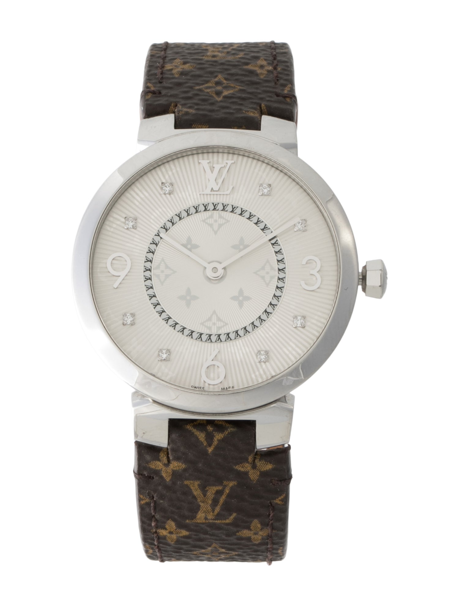 Louis Vuitton Tambour Slim Monogram 33 Watch