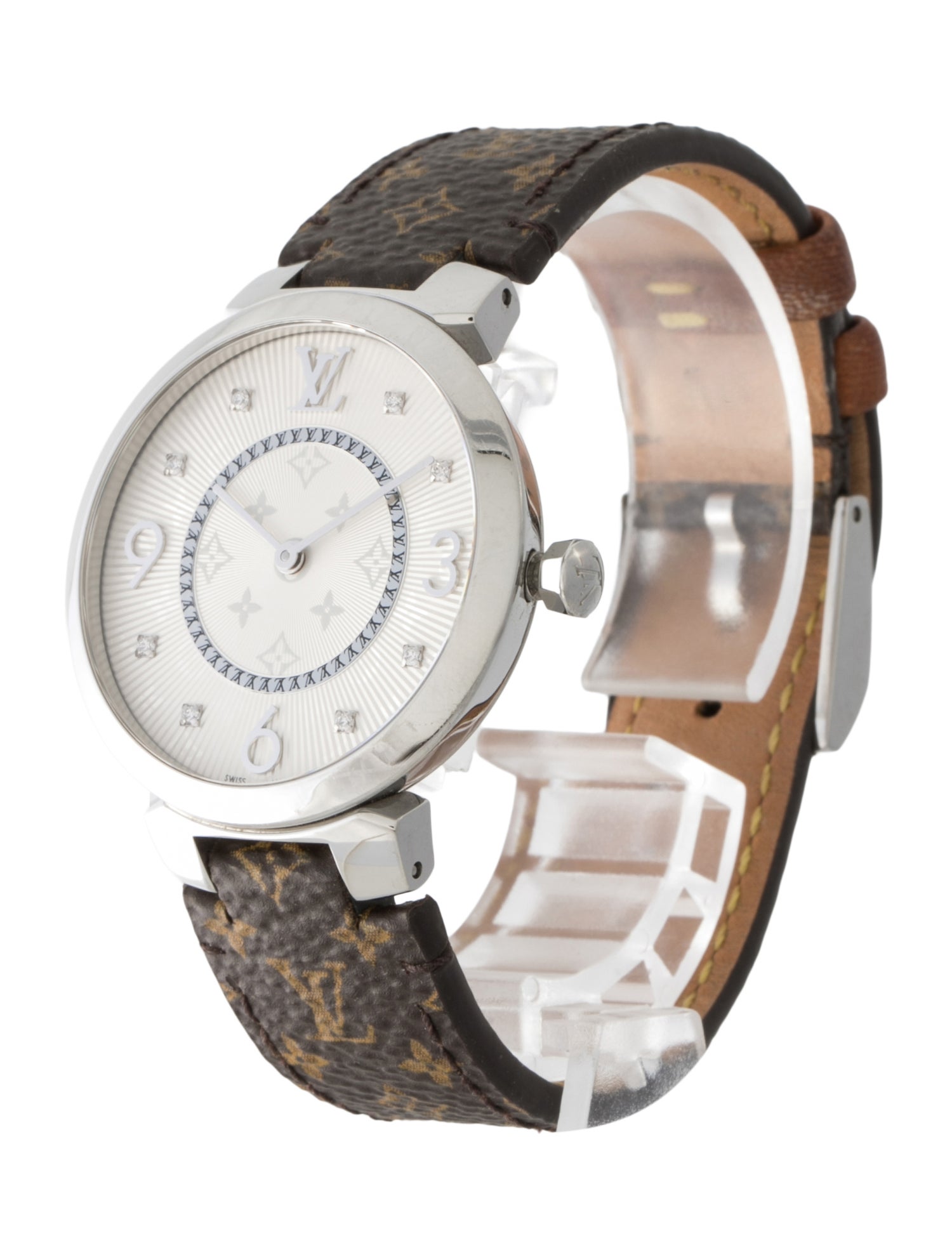 Louis Vuitton Tambour Slim Monogram 33 Watch