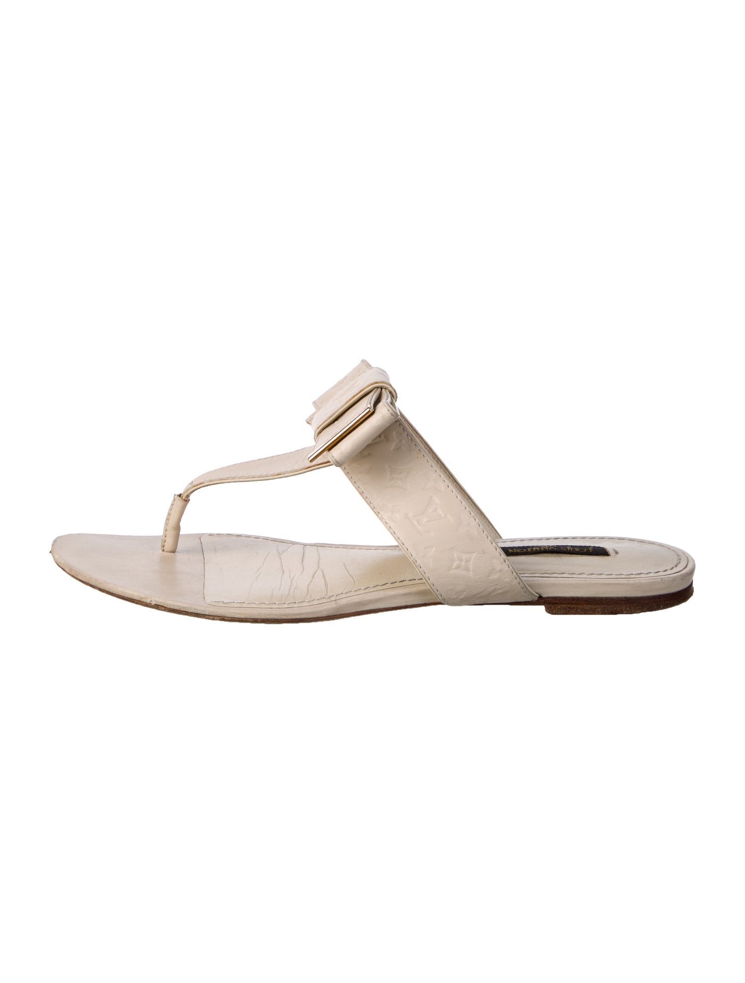 Louis Vuitton Leather T-Strap Sandals