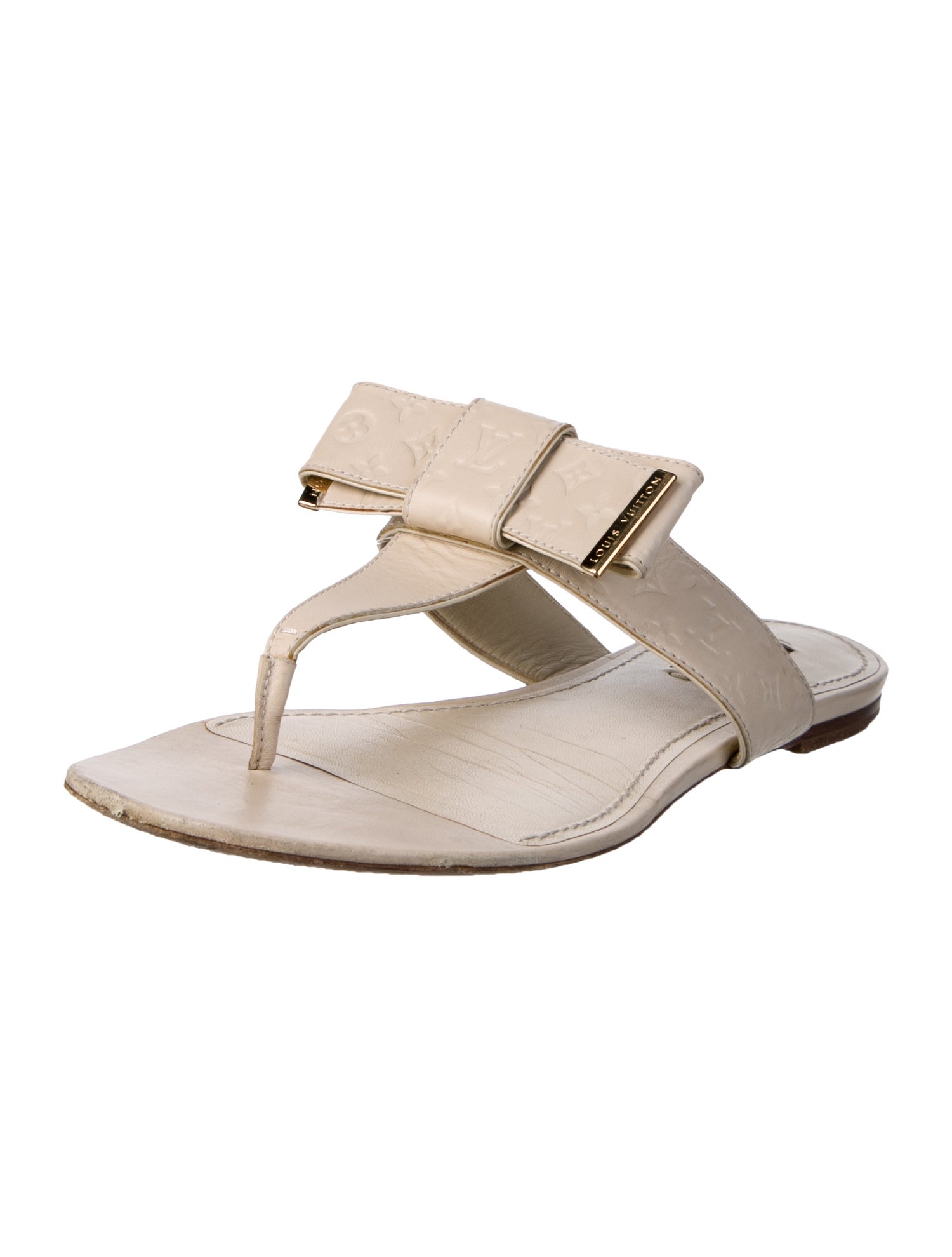 Louis Vuitton Leather T-Strap Sandals