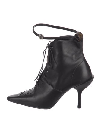 Louis Vuitton LV Monogram Leather Lace-Up Boots