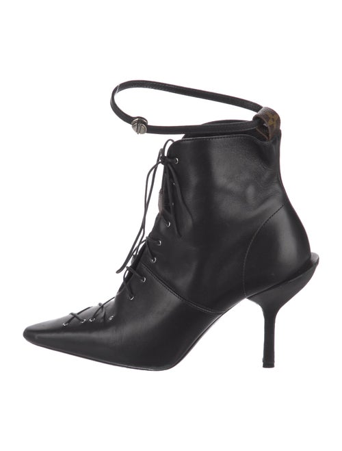Louis Vuitton LV Monogram Leather Lace-Up Boots