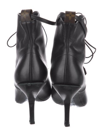Louis Vuitton LV Monogram Leather Lace-Up Boots