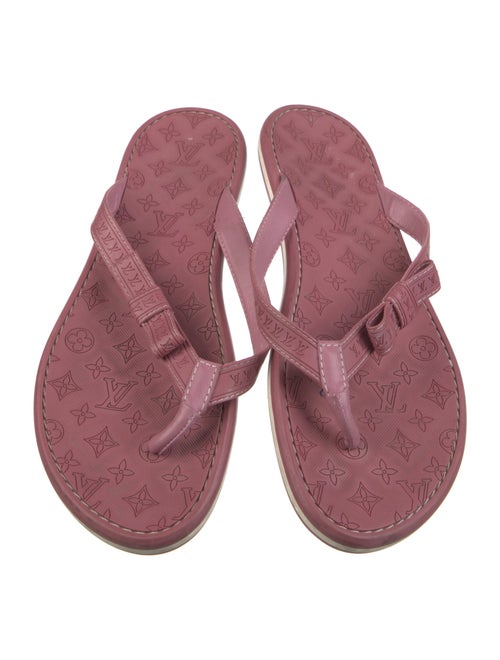 Louis Vuitton Monogram Pattern Rubber Flip Flops
