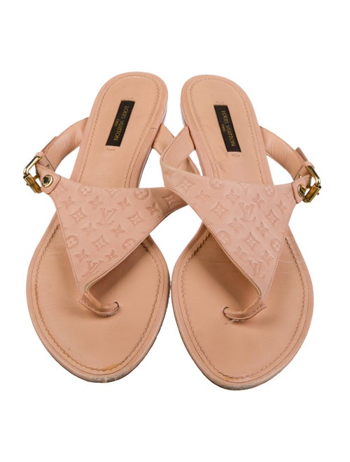 Louis Vuitton LV Monogram Leather Slides