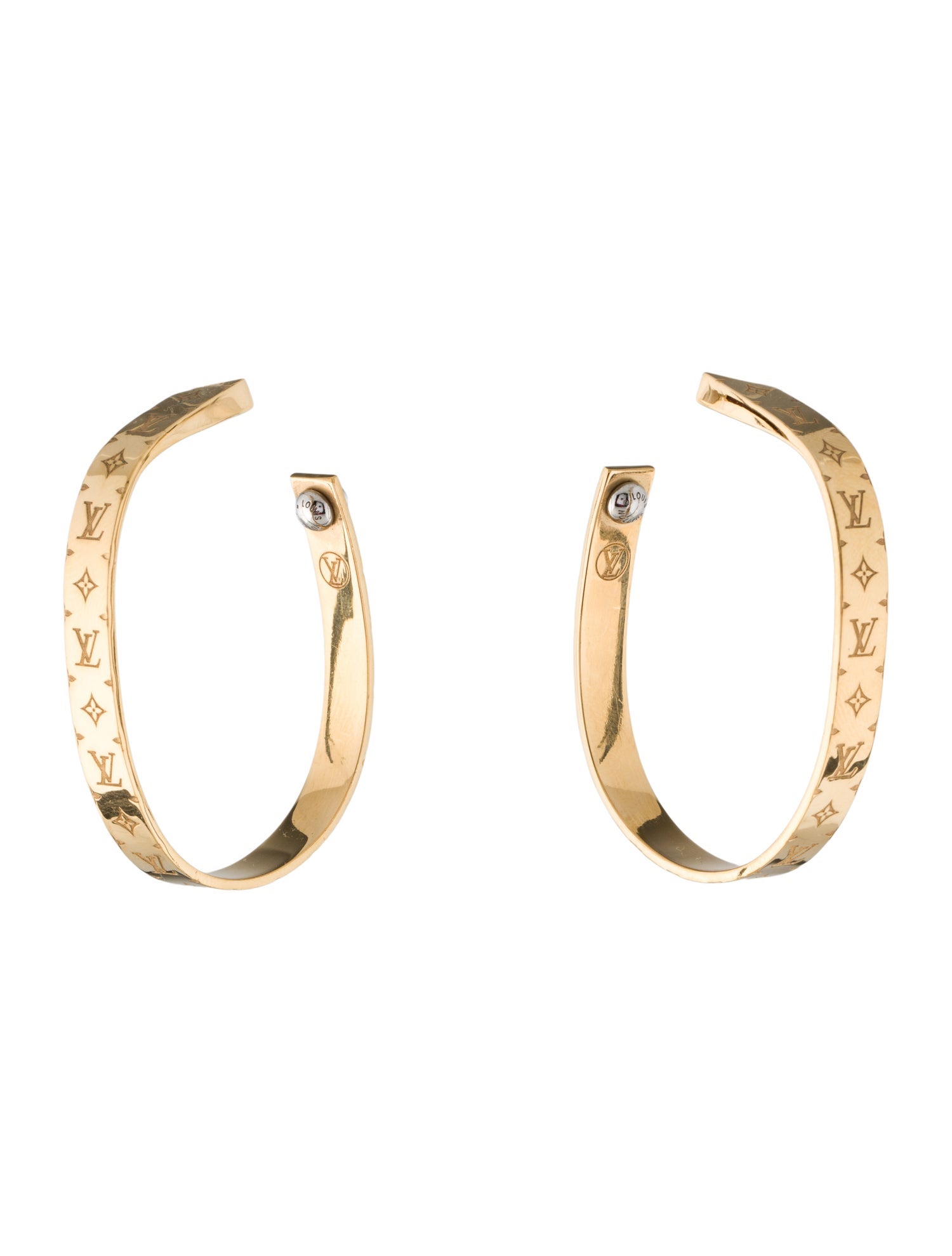 Louis Vuitton Nanogram Hoop Earrings