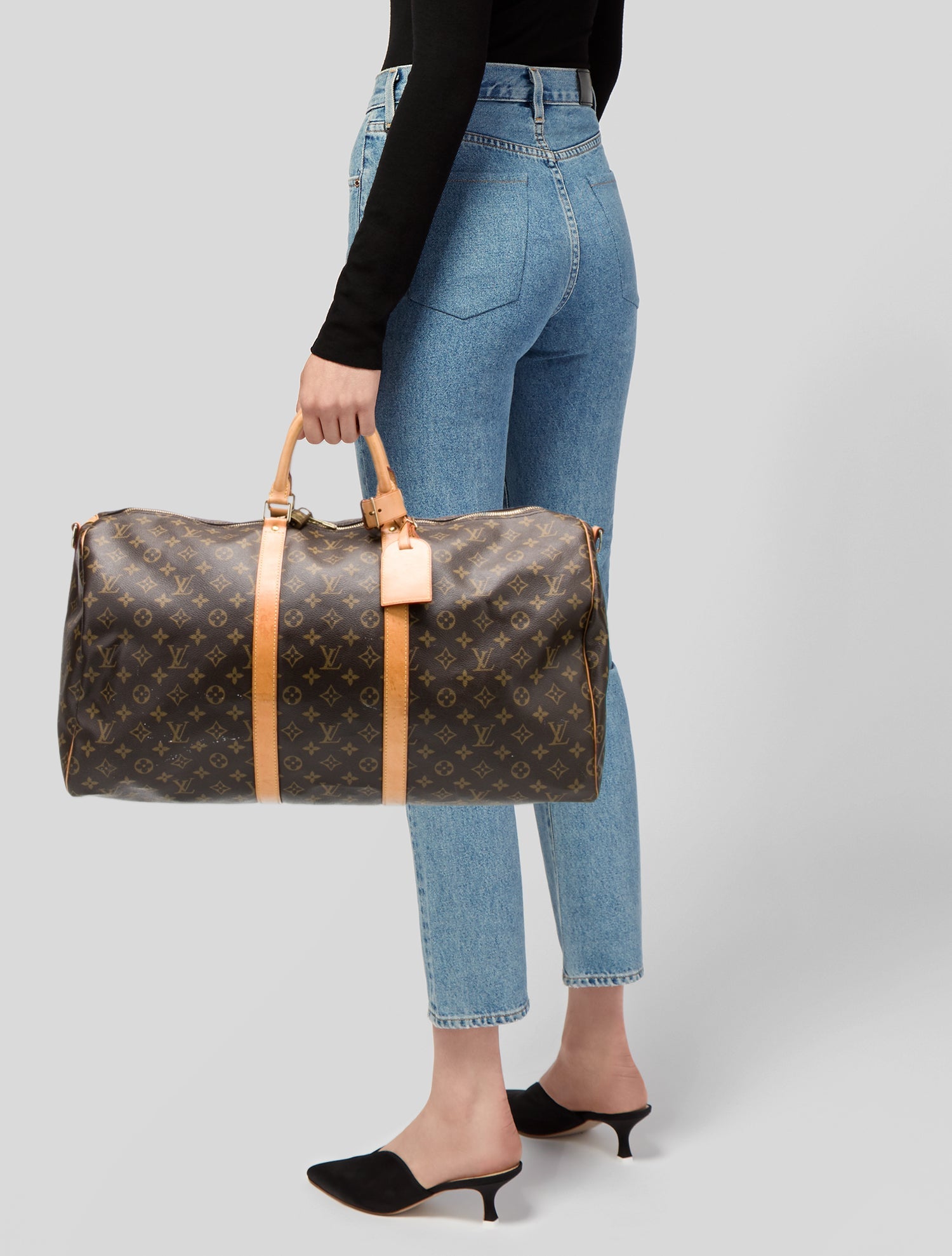 Louis Vuitton LV Monogram Keepall Bandouliere 55 Vintage