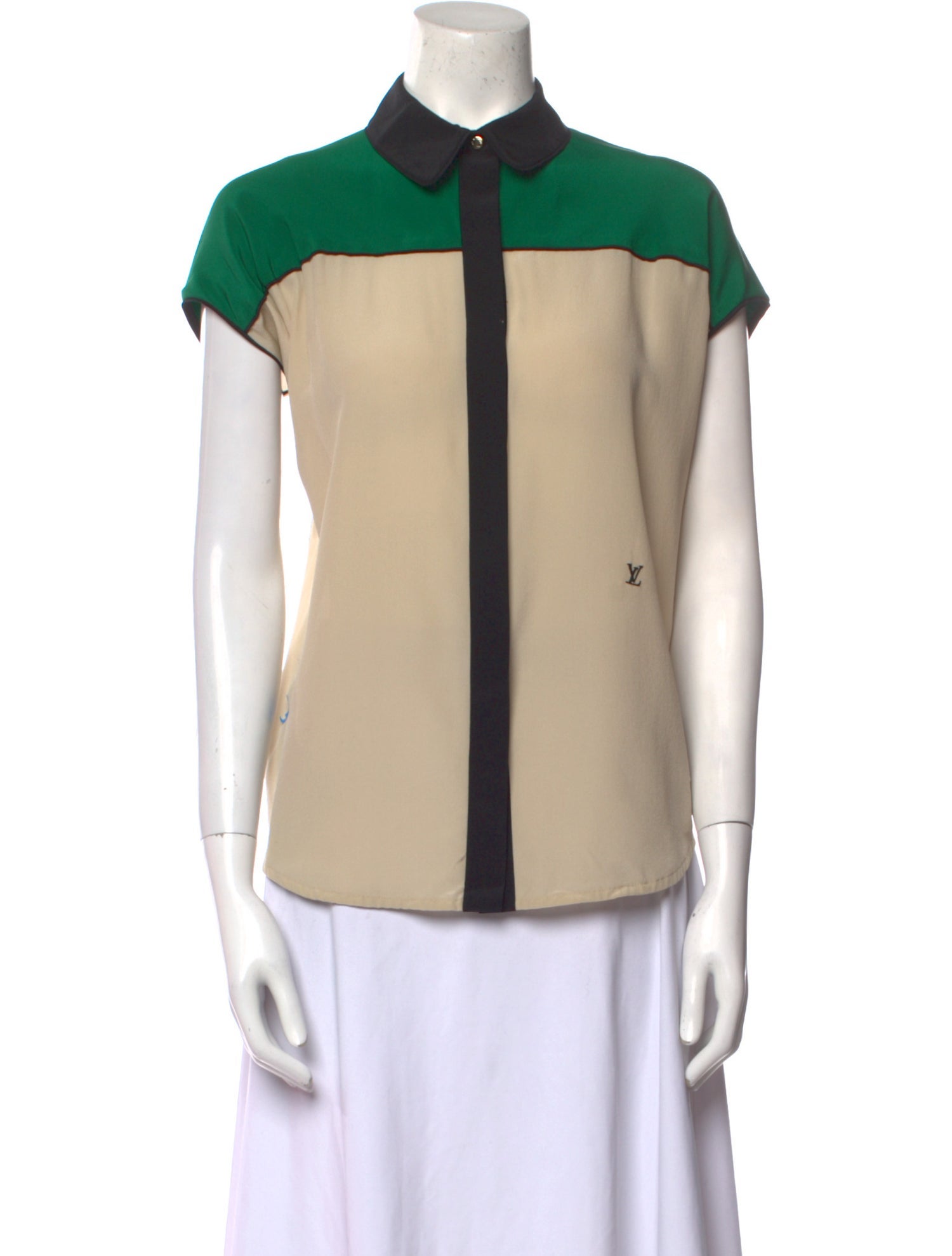 Louis Vuitton 2014 Silk Button-Up Top