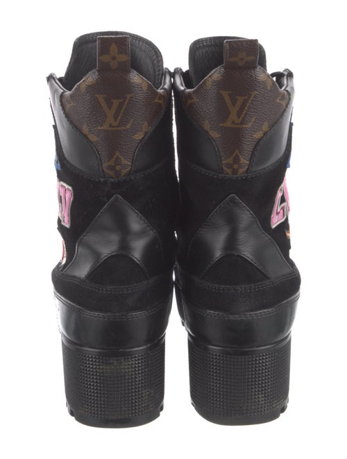 Louis Vuitton LV Monogram Suede Combat Boots
