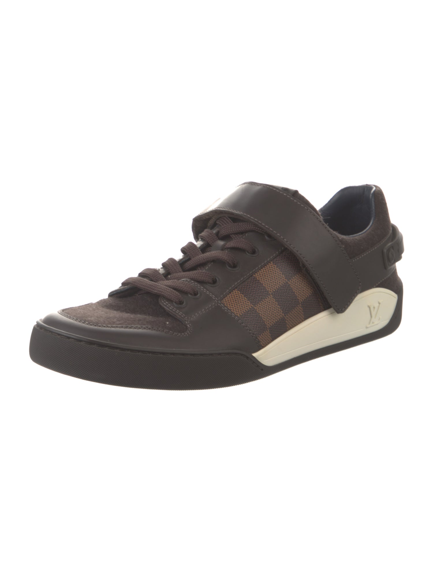 Louis Vuitton Damier Ebene Pattern Wool Sneakers
