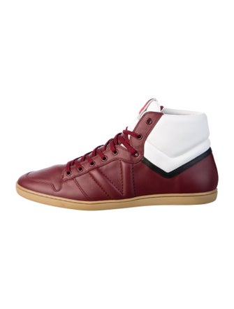 Louis Vuitton Leather Colorblock Pattern Sneakers
