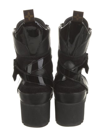 Louis Vuitton LV Monogram Suede Combat Boots
