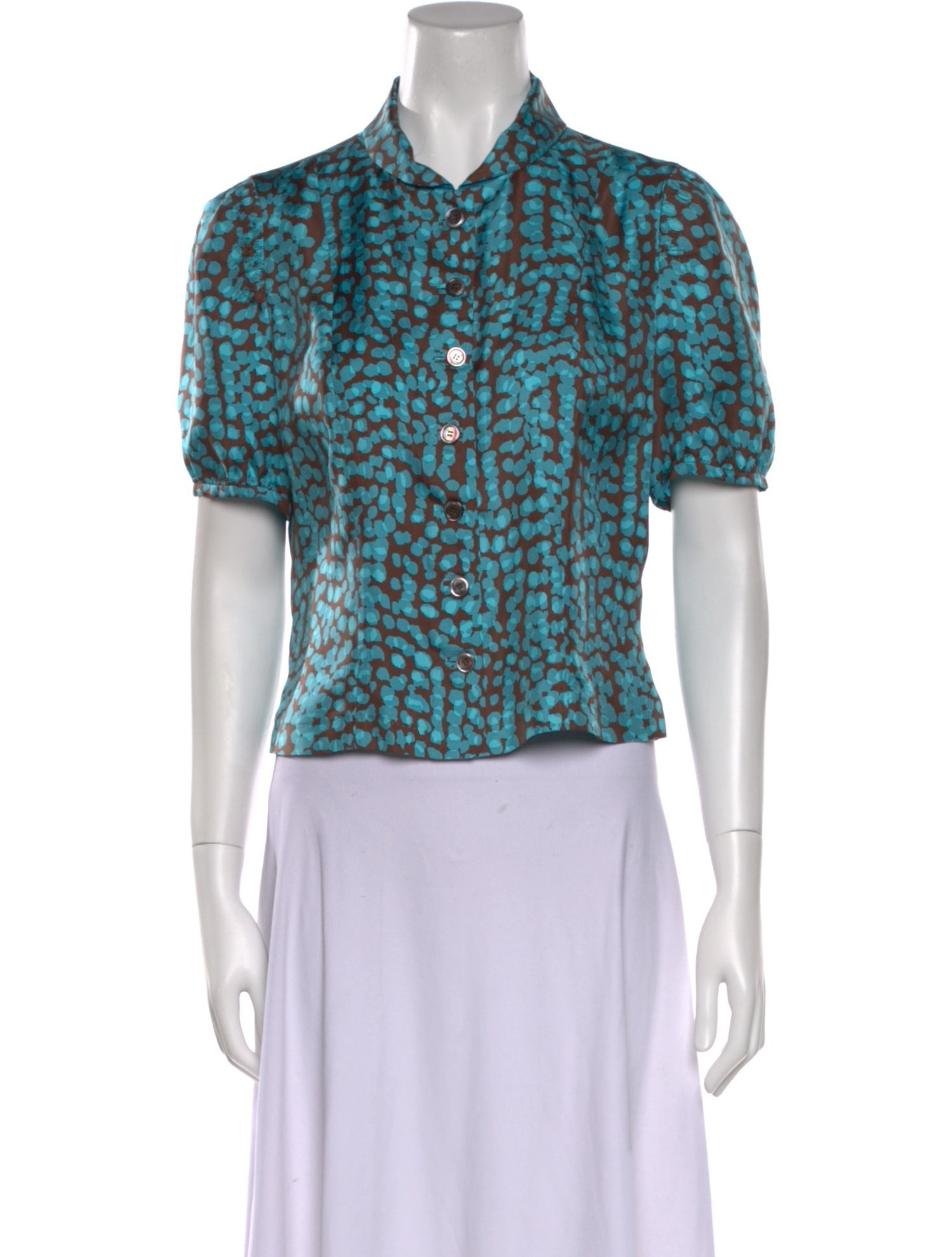 Louis Vuitton Printed Silk Crop Top