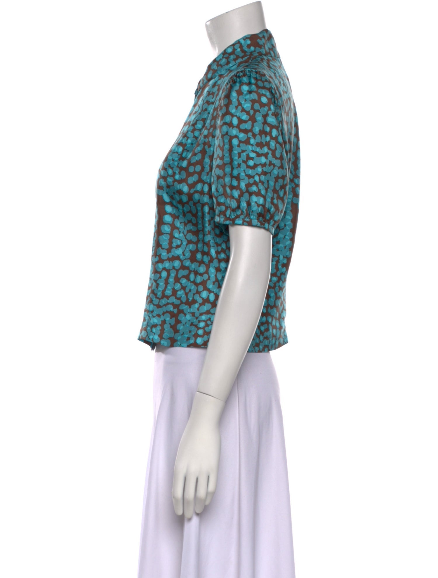 Louis Vuitton Printed Silk Crop Top