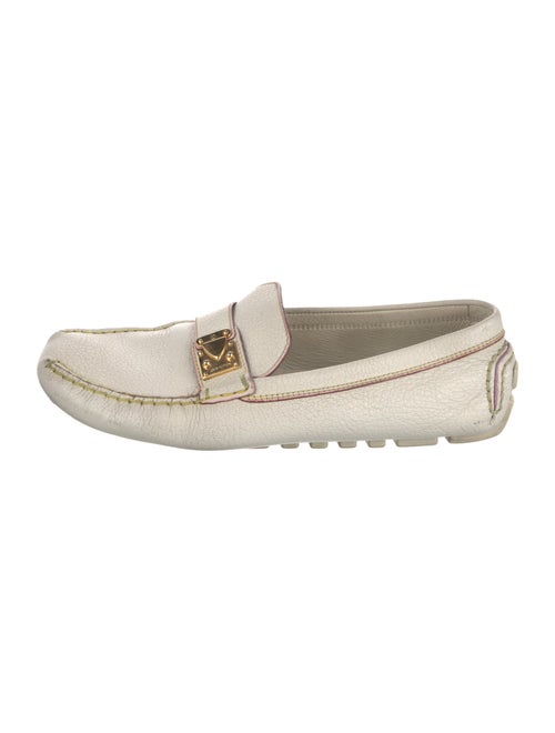 Louis Vuitton Leather Studded Accents Loafers